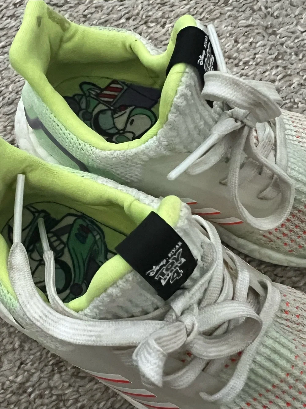 Adidas x Disney Toy Story Kids' Light Green Athletic Sneakers Size 10